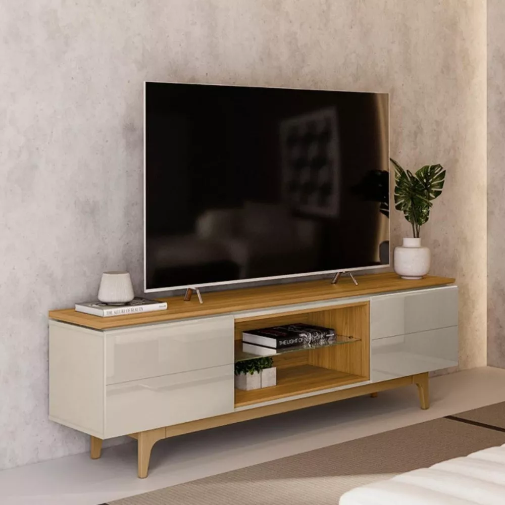 Rack para TV até 75 Polegadas 2 Portas Miami Linea Brasil