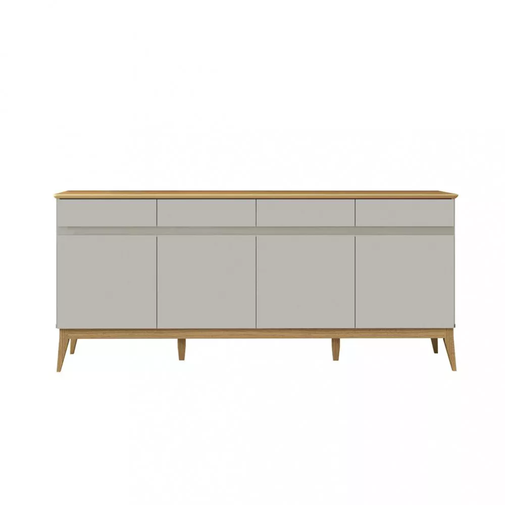 Aparador Buffet 4 Portas 4 Gavetas com Pés de Madeira Magnum EDN Móveis