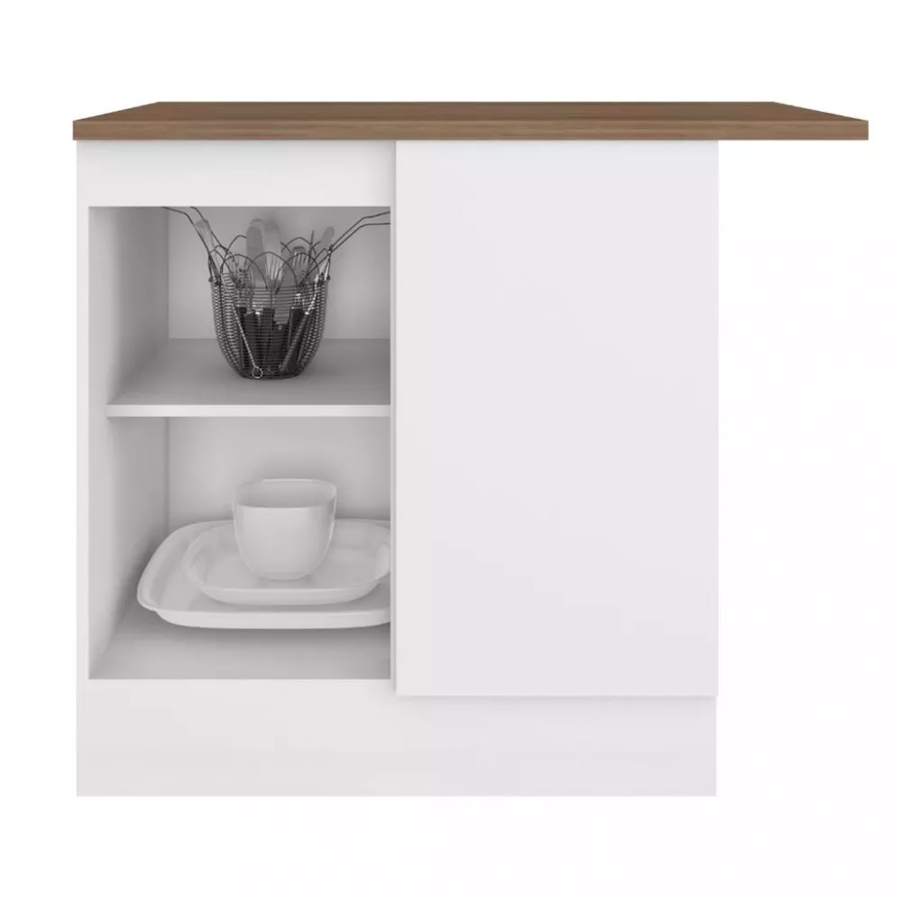 Balcão Canto Reto 1 Porta Unna Poliman