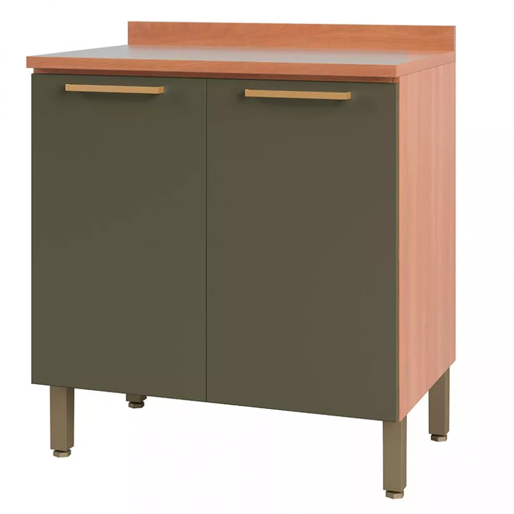 Balcão 2 Portas 80cm com Tampo Sálvia Telasul