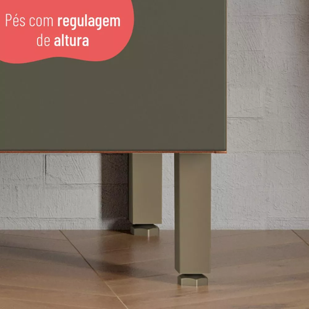 Balcão 2 Portas 80cm com Tampo Sálvia Telasul