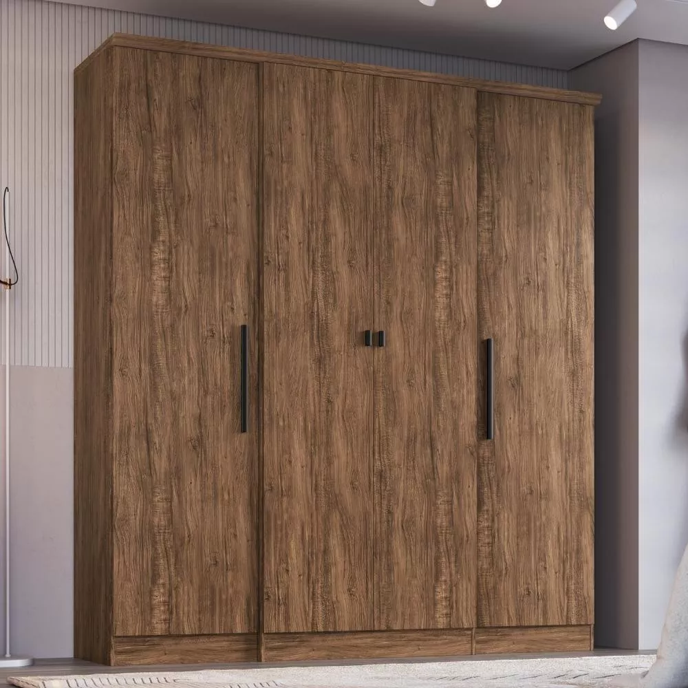 Guarda Roupa Casal 4 Portas 100 MDF Miami Doripel