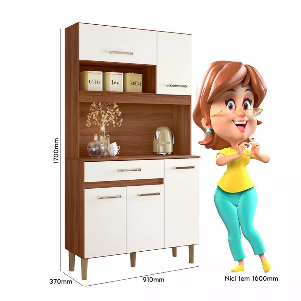 Cozinha Compacta 5 Portas 1 Gaveta Magazin Nicioli