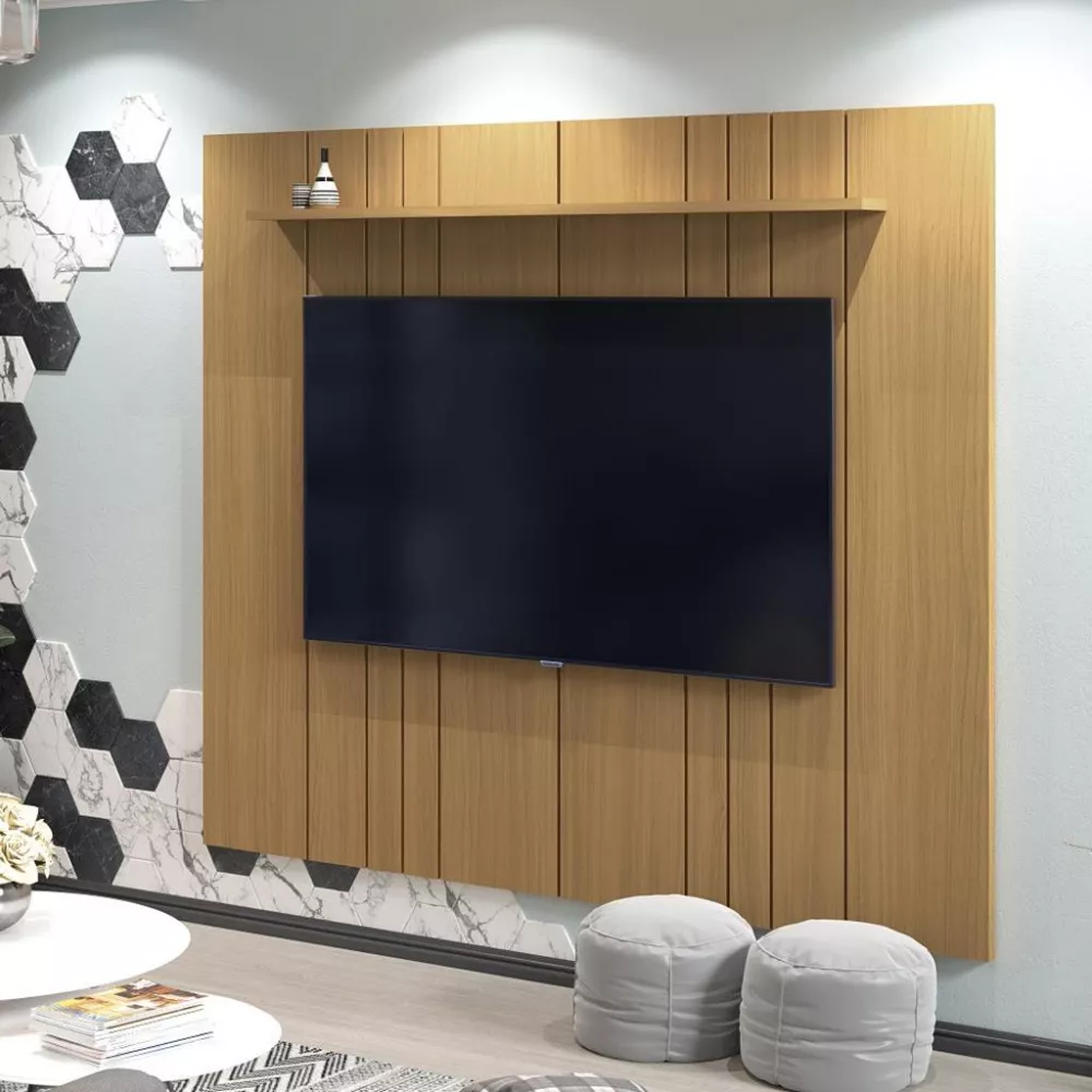 Image 0 of 5 of Painel Ripado para TV Até 75 Polegadas 220cm Clean EDN Móveis