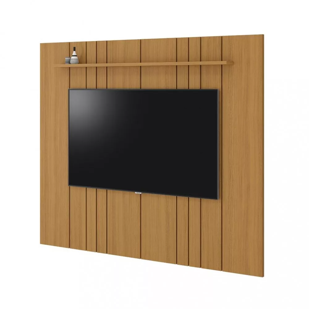 Image 1 of 5 of Painel Ripado para TV Até 75 Polegadas 220cm Clean EDN Móveis