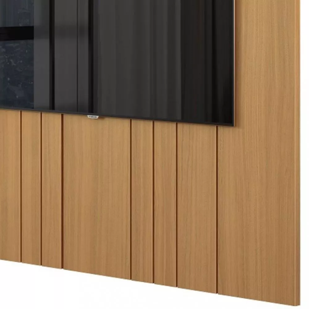 Image 4 of 5 of Painel Ripado para TV Até 75 Polegadas 220cm Clean EDN Móveis