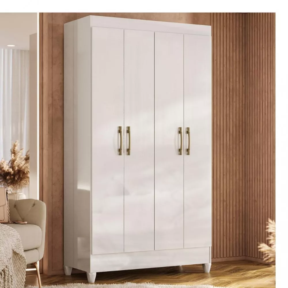 Guarda Roupa Solteiro 4 Portas 1 Gaveta Viena Moval
