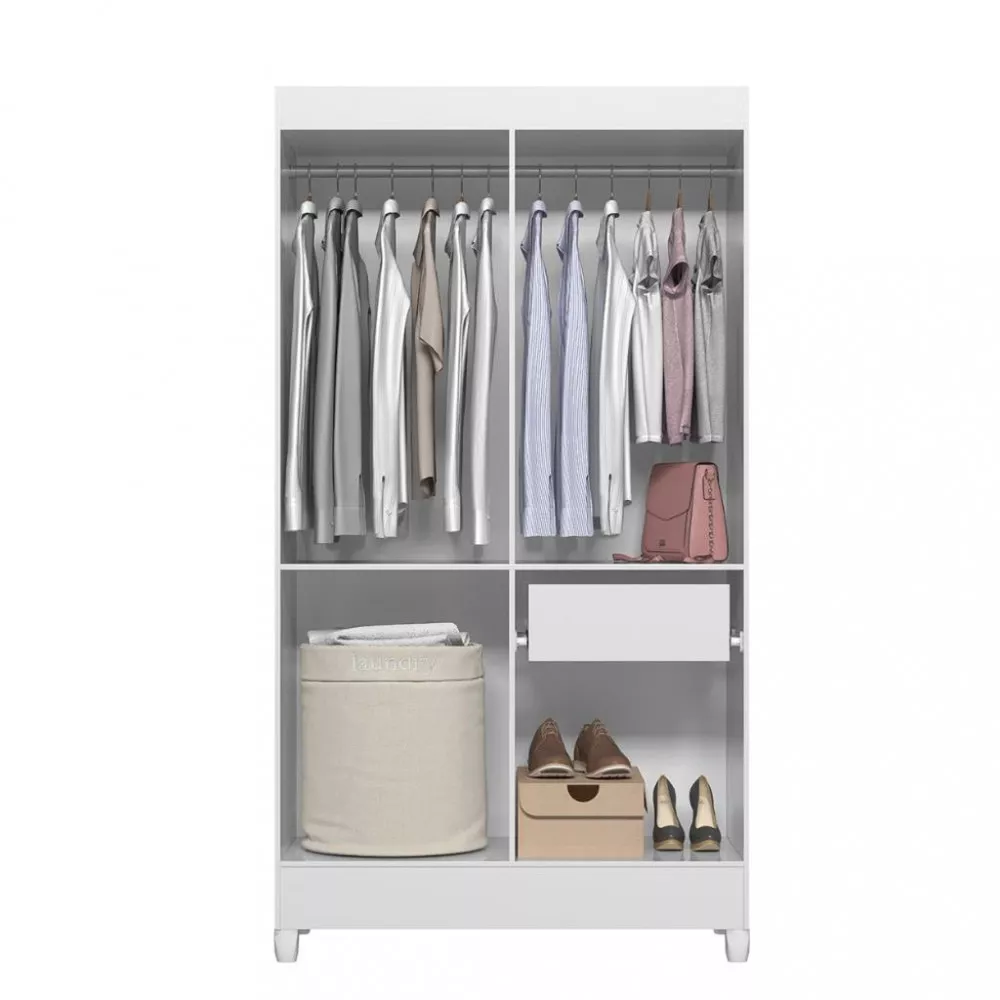 Guarda Roupa Solteiro 4 Portas 1 Gaveta Viena Moval