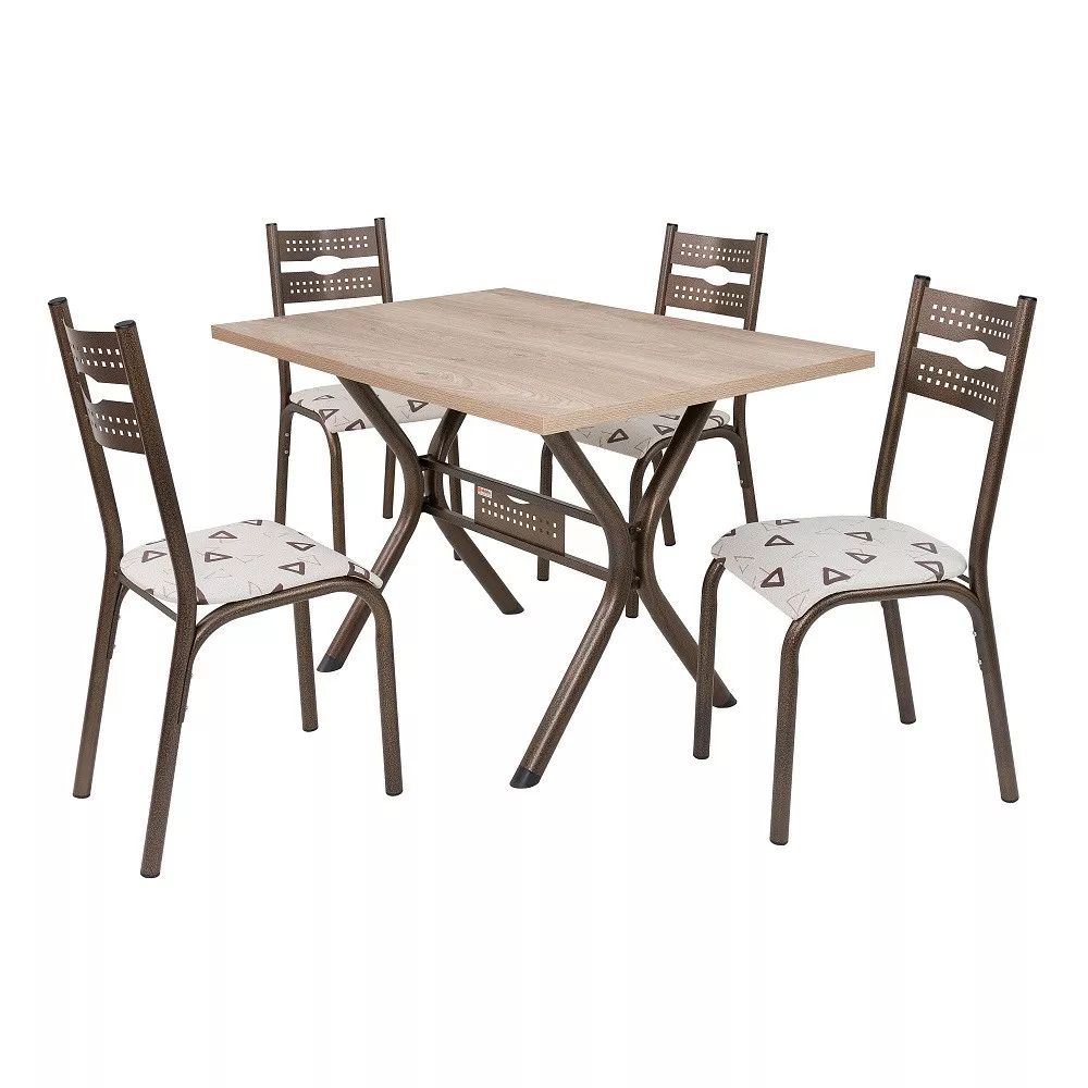 Conjunto Mesa Tampo BP TOK e 4 Cadeiras Luna Ciplafe