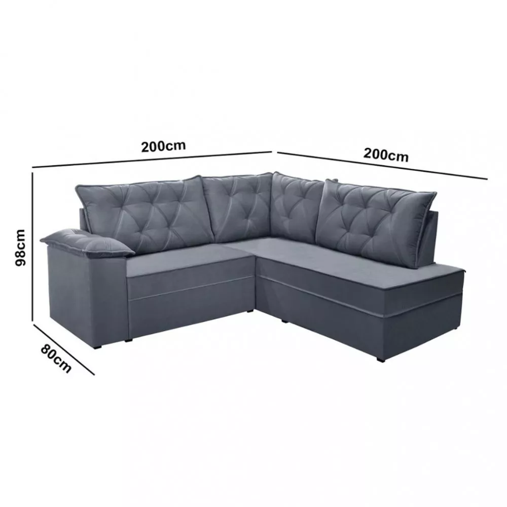 Sofá 5 Lugares Canto Austria Requinte