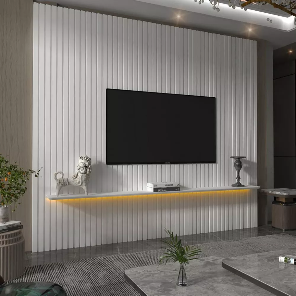 Image 4 of 5 of Painel para TV até 85 Polegadas 1 Prateleira Led Nobre Gelius