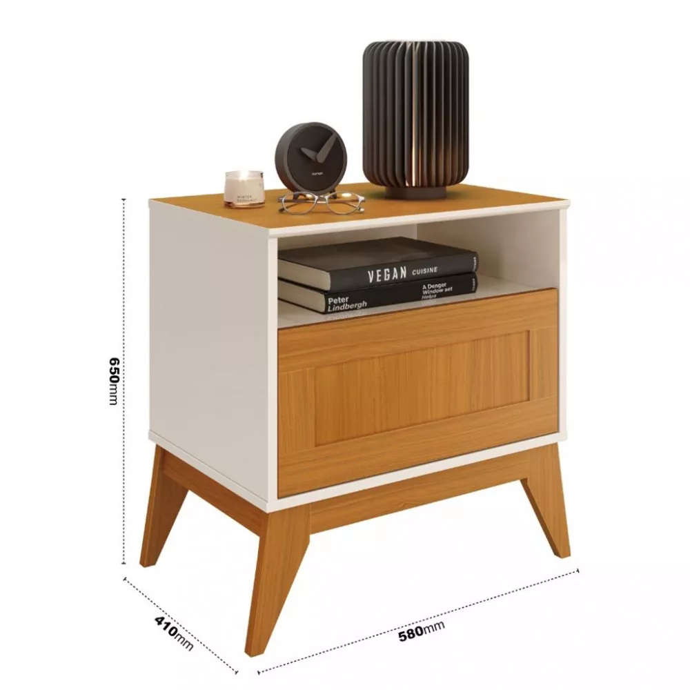 Mesa de Cabeceira 1 Gaveta Urban EDN Móveis