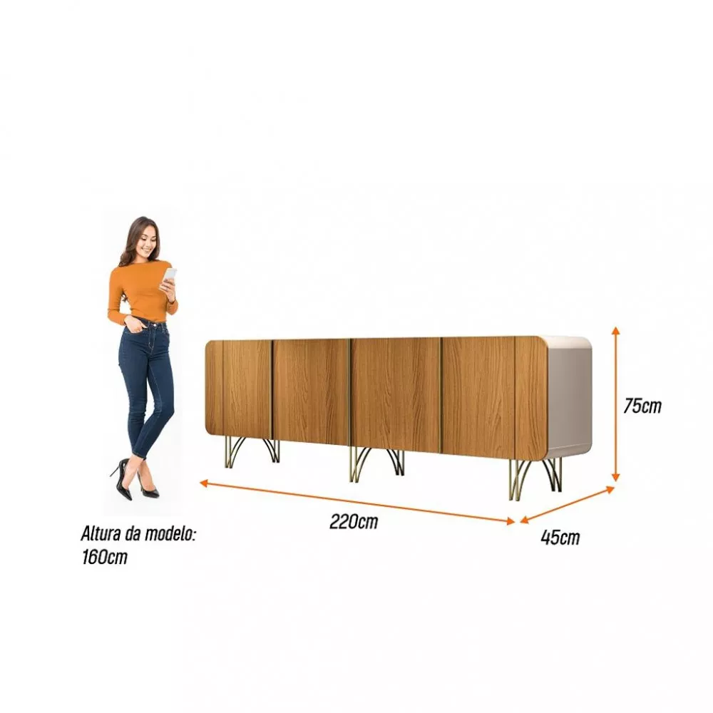 Balcão Buffet 4 Portas Saluti HB Móveis