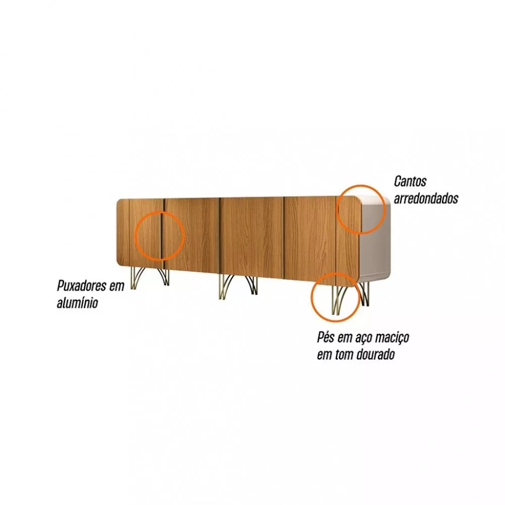 Balcão Buffet 4 Portas Saluti HB Móveis