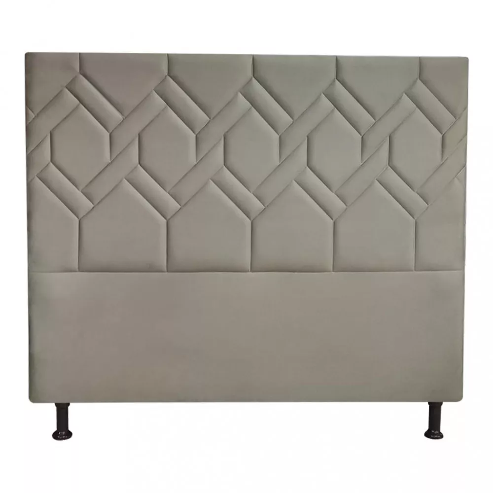 Cabeceira Estofada King 195cm Veludo Alana JS Móveis