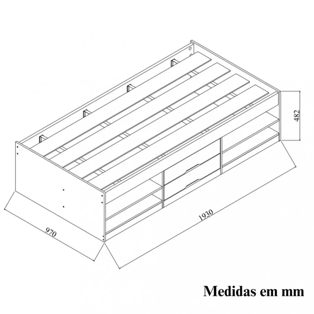 Cama Solteiro Kiara Conquista Móveis