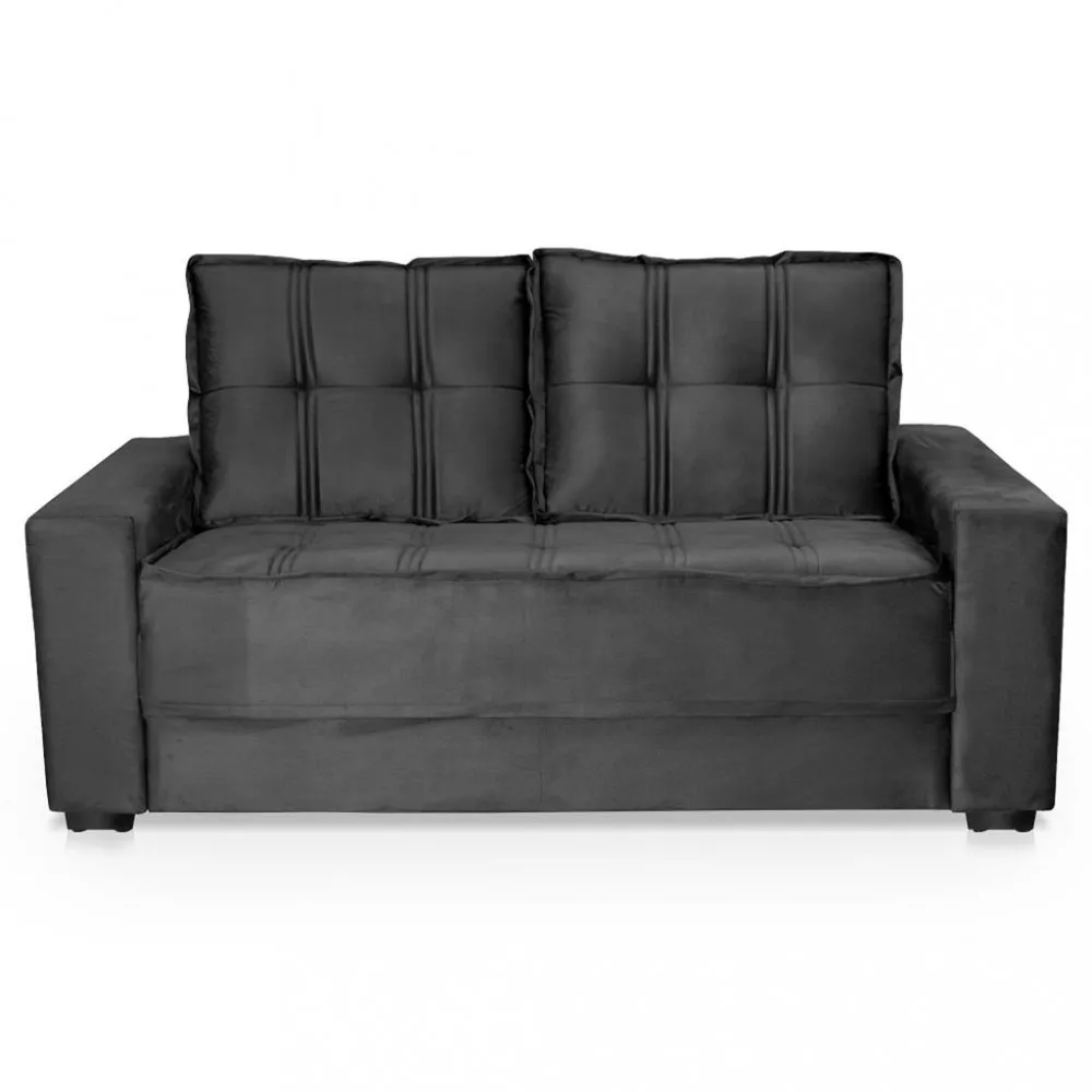 Conjunto Sofá 3 e 2 Lugares Veludo Cirrus Hellen