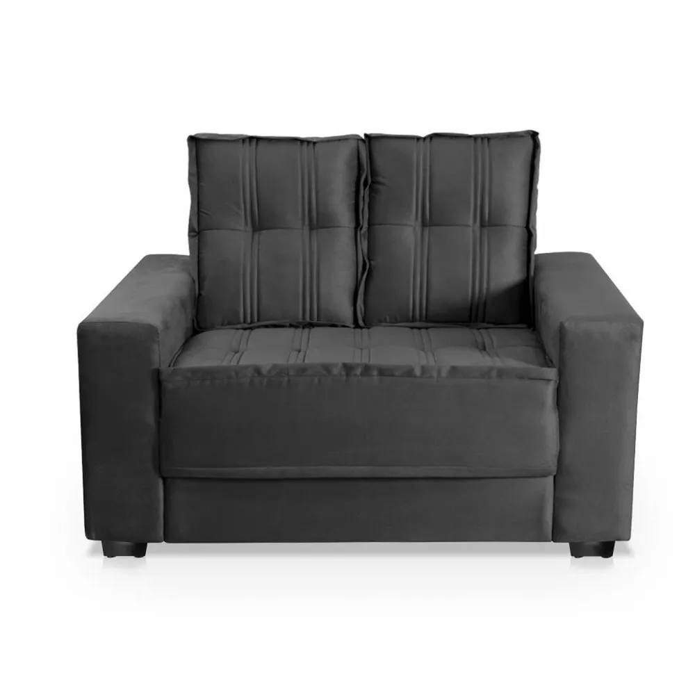 Conjunto Sofá 3 e 2 Lugares Veludo Cirrus Hellen