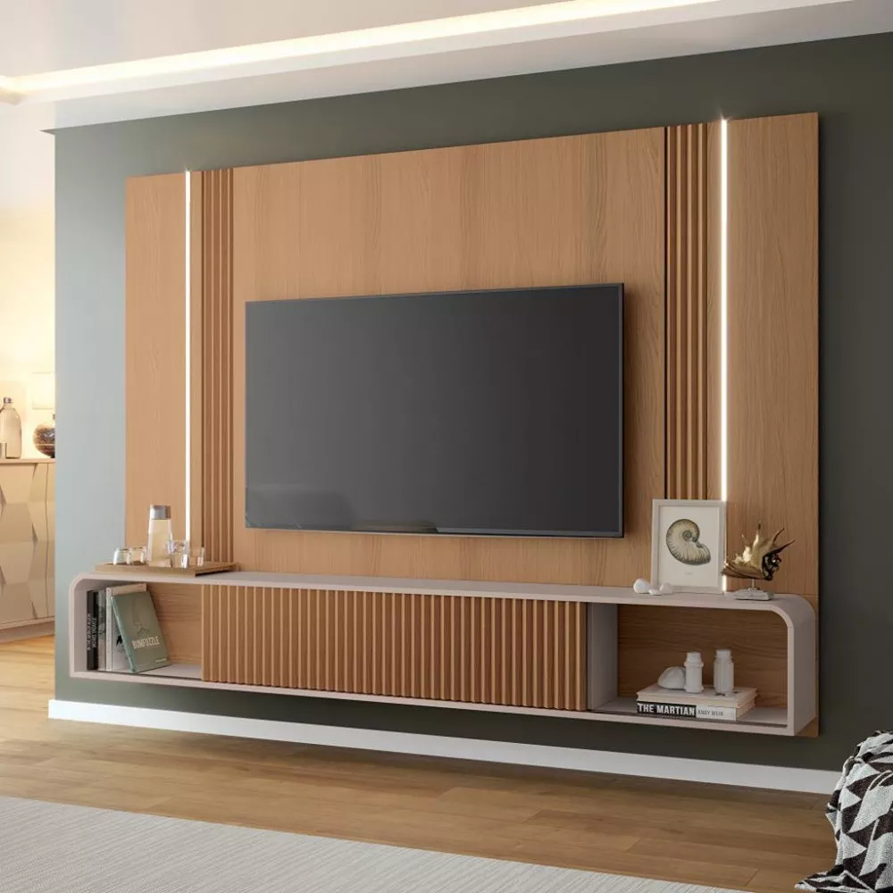 Painel para TV até 85 Polegadas 2 Portas Led Empire HB Móveis