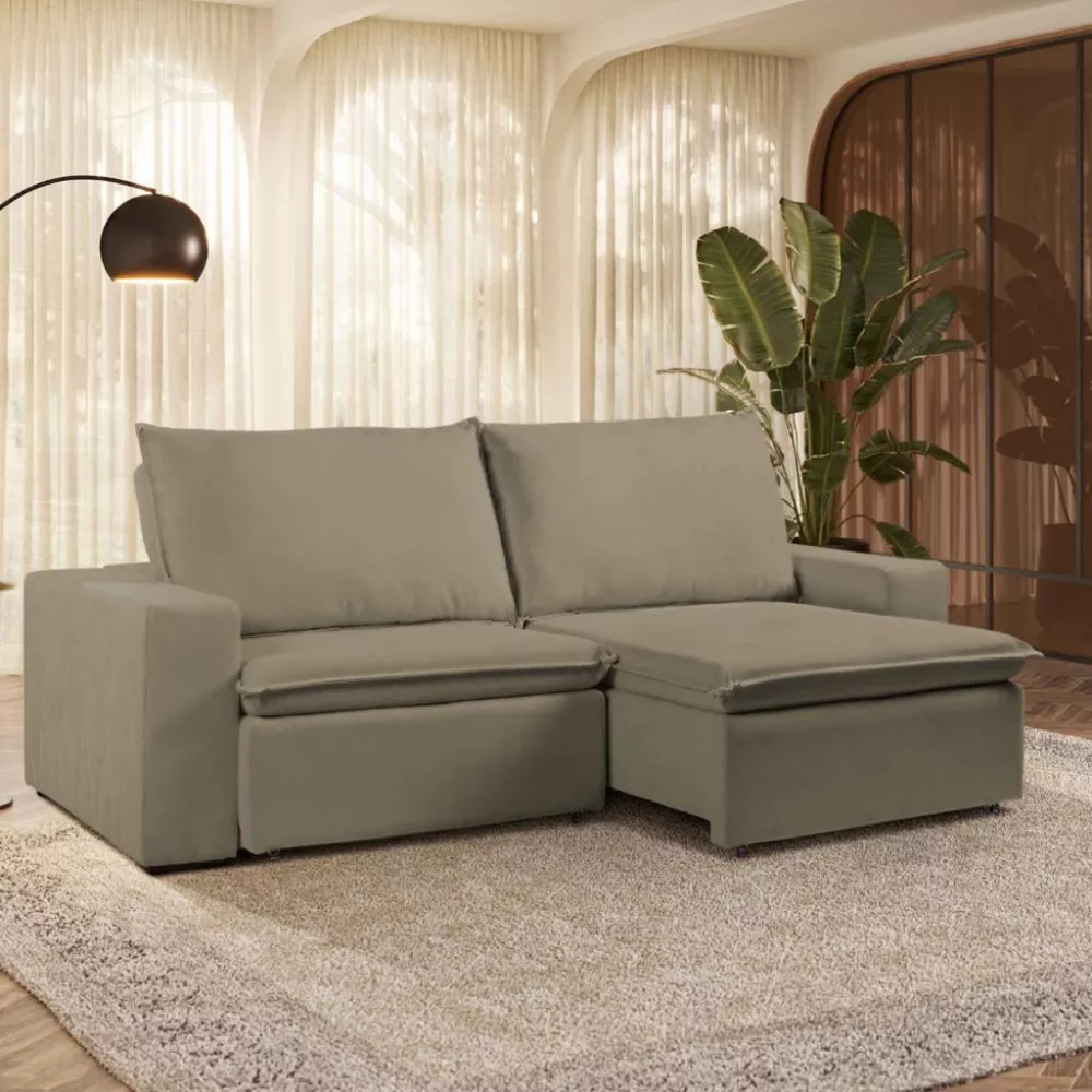 Sofá 4 Lugares 250cm Retrátil Reclinável Boucle Daniela Takei