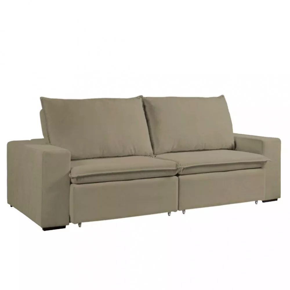 Sofá 4 Lugares 250cm Retrátil Reclinável Boucle Daniela Takei