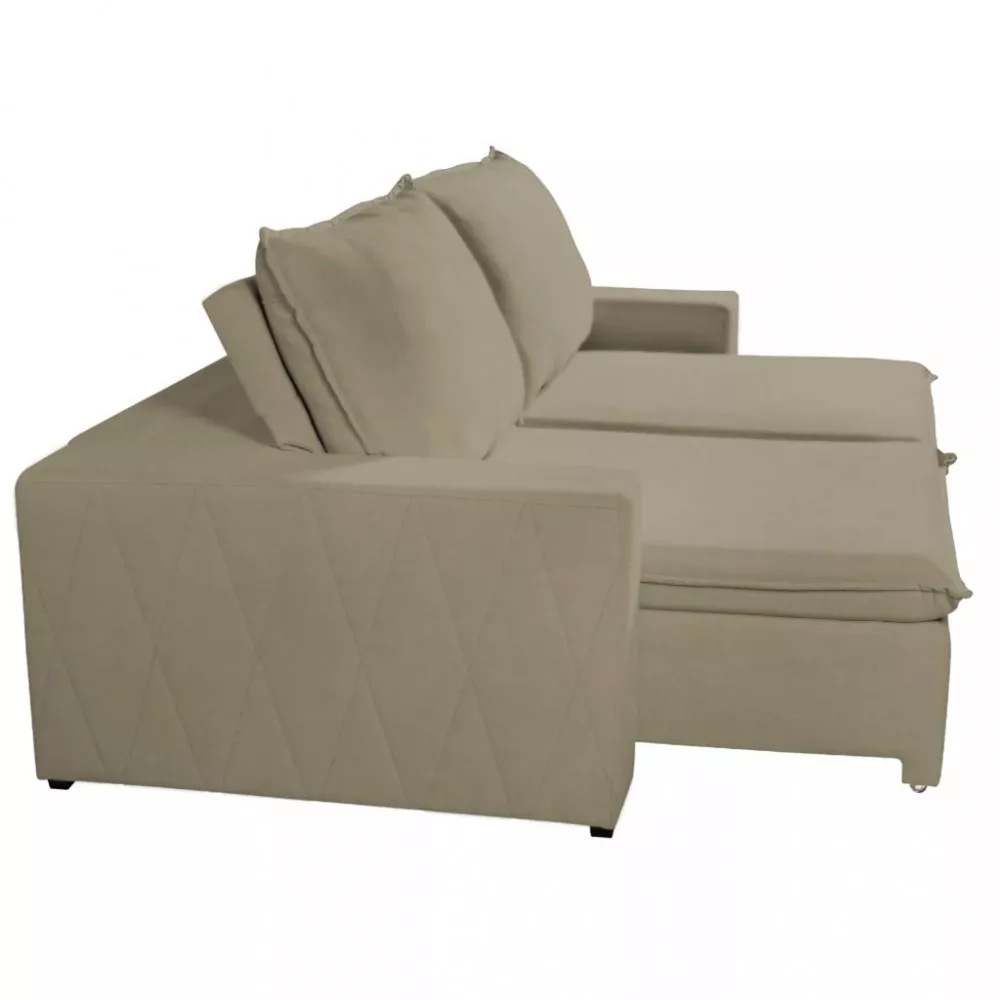 Sofá 4 Lugares 250cm Retrátil Reclinável Boucle Daniela Takei