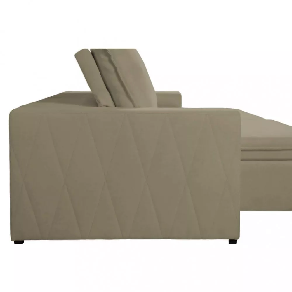 Sofá 4 Lugares 250cm Retrátil Reclinável Boucle Daniela Takei