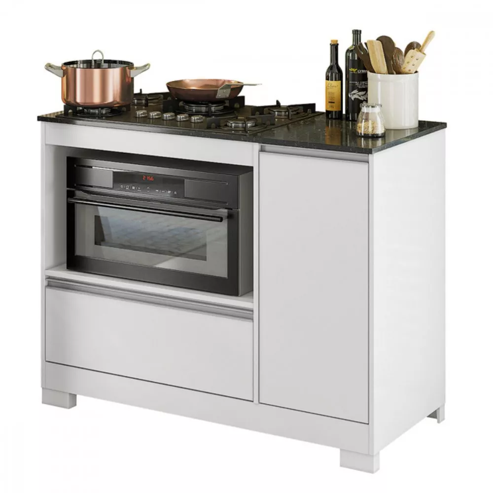 Balcão para Cooktop 5 Bocas Notável 1 Portas 1 Gavetão 3050