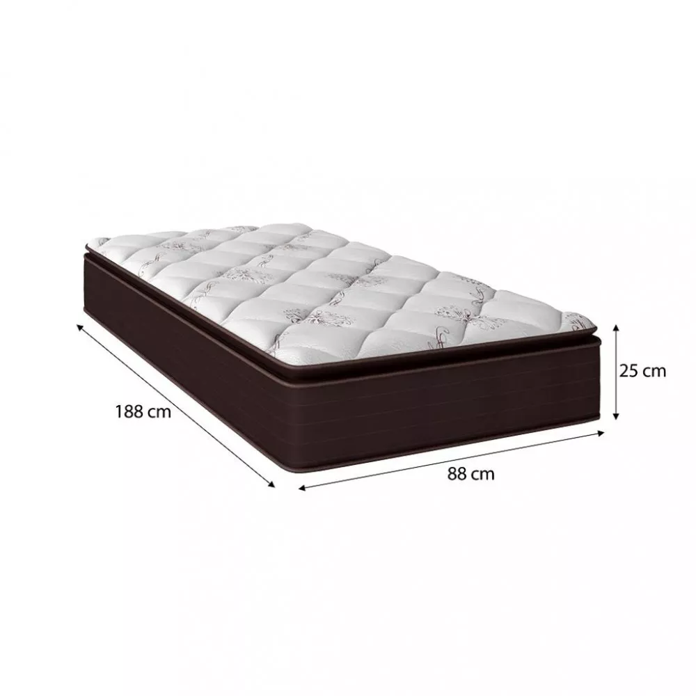 Colchão Solteiro 88cm Molas Ensacadas Pillow Top Multiflex Umaflex