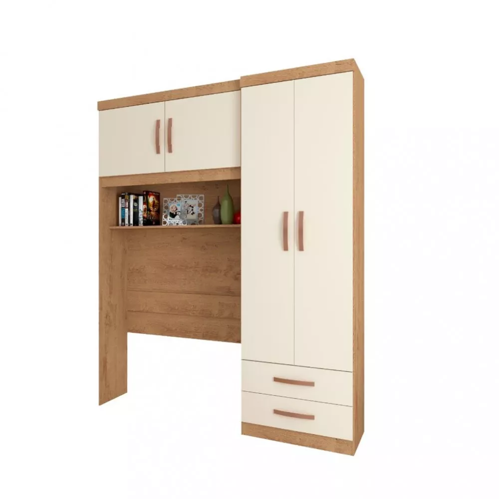 Guarda Roupa Solteiro 4 Portas 2 Gavetas Paraná Atualle