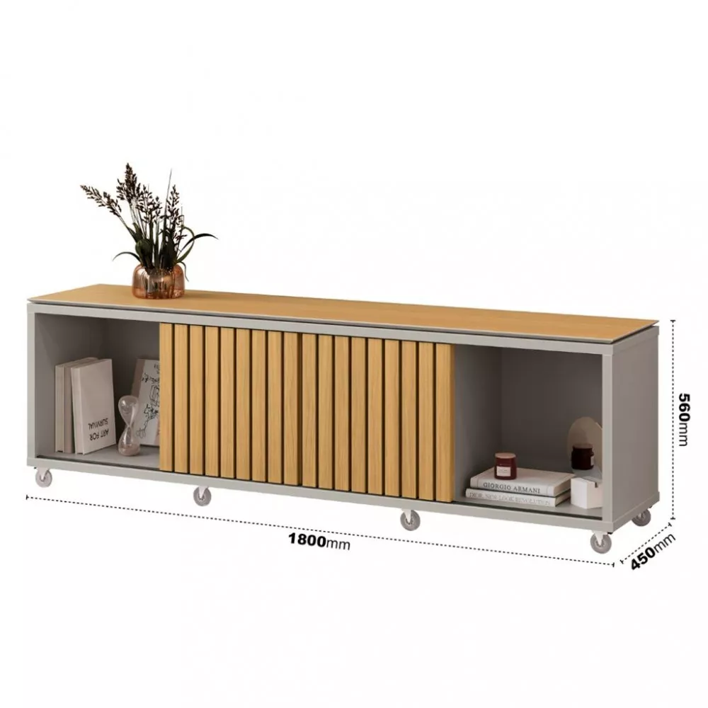 Rack para TV até 65 Polegadas 2 Portas 180cm Master EDN Móveis