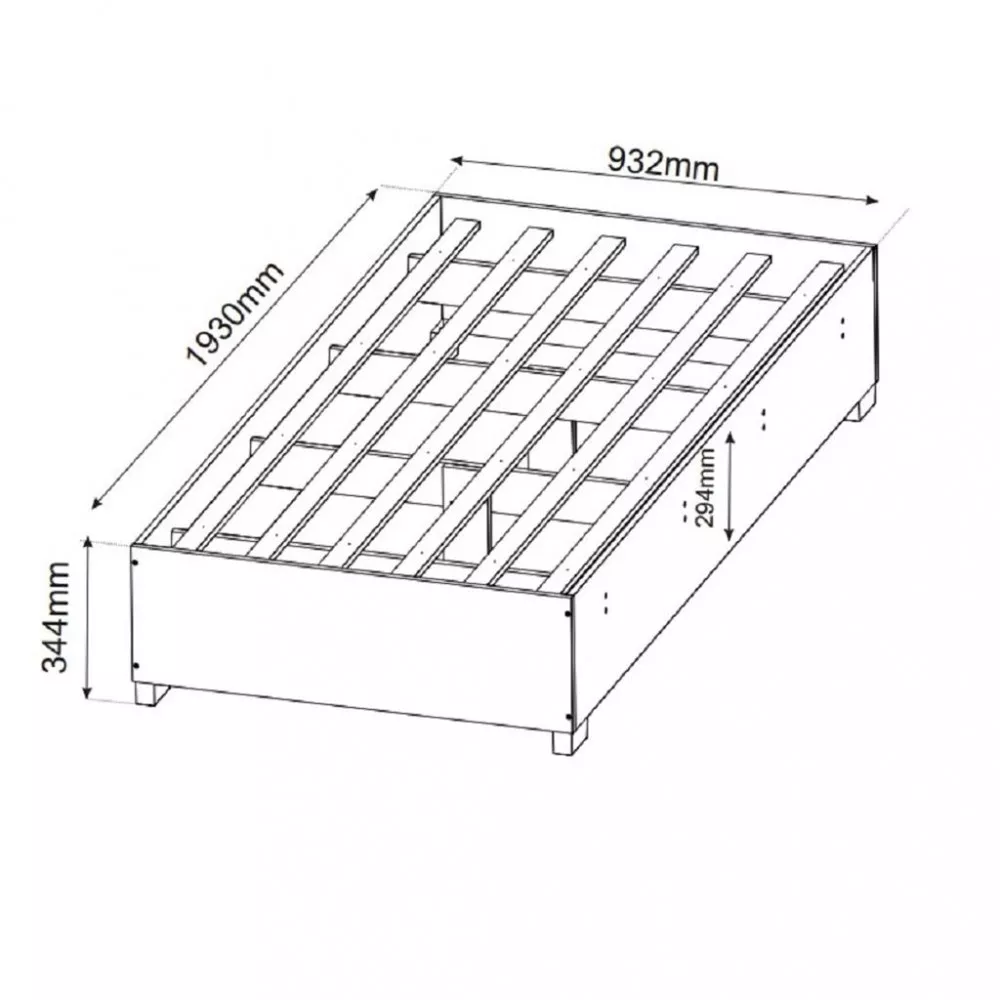 Image 1 of 2 of Cama Solteiro para Colchão Box Agnes Viero