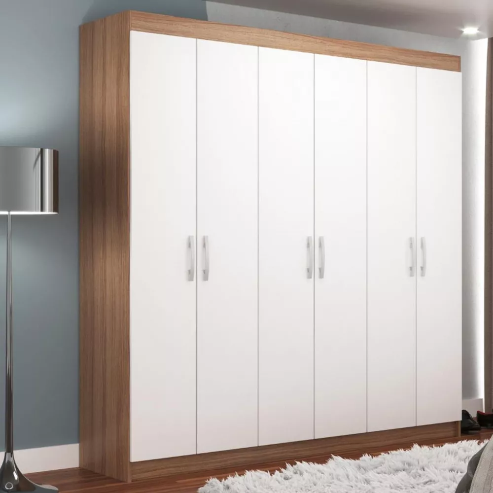 Guarda Roupa Casal 6 Portas 2 Gavetas Montreal Evidencia