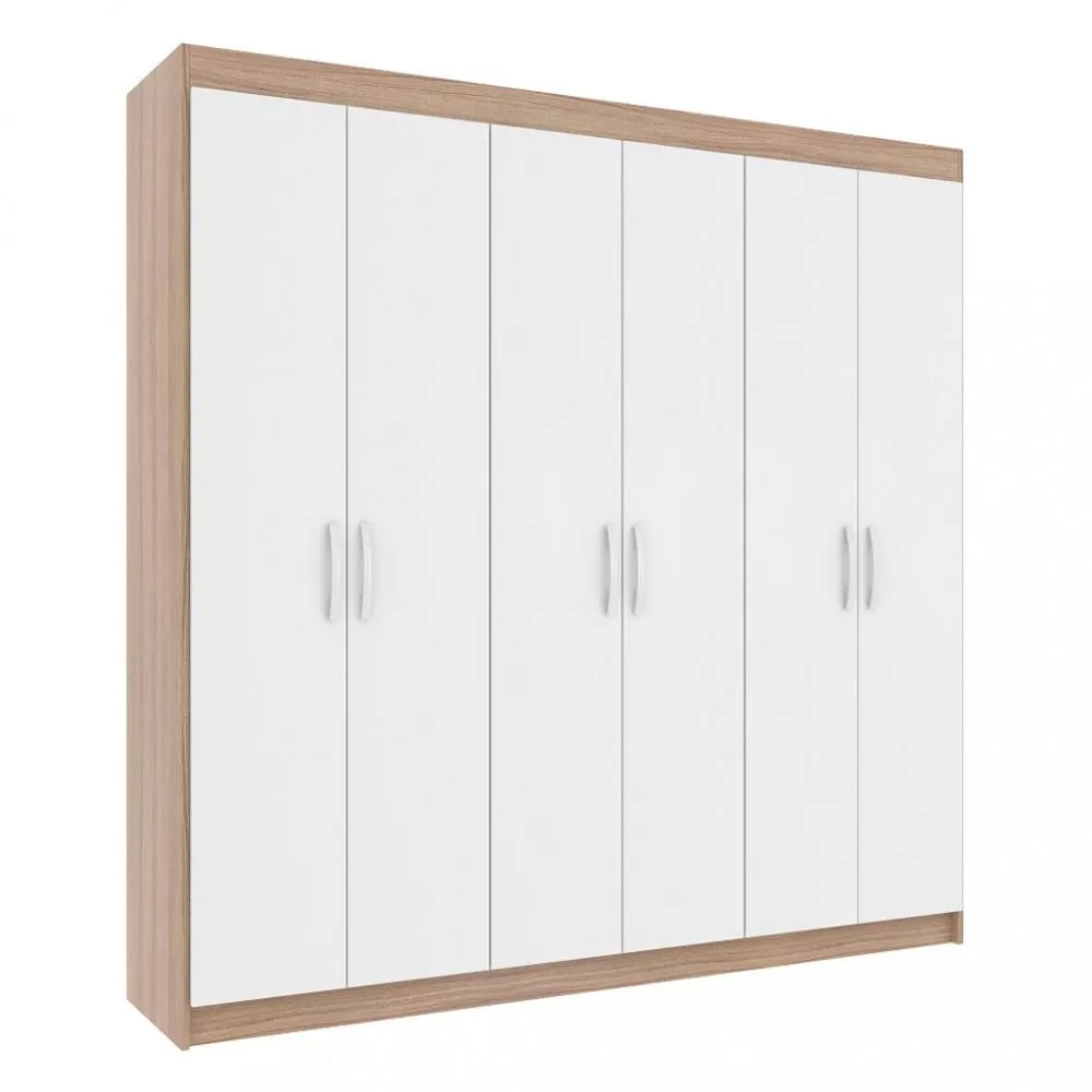 Guarda Roupa Casal 6 Portas 2 Gavetas Montreal Evidencia