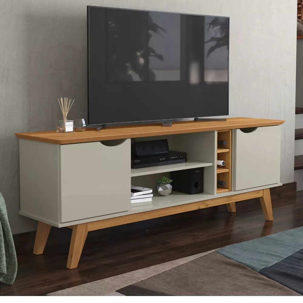 Rack para TV até 50 Polegadas 2 Portas com Pés Prism 1.6 Patrimar