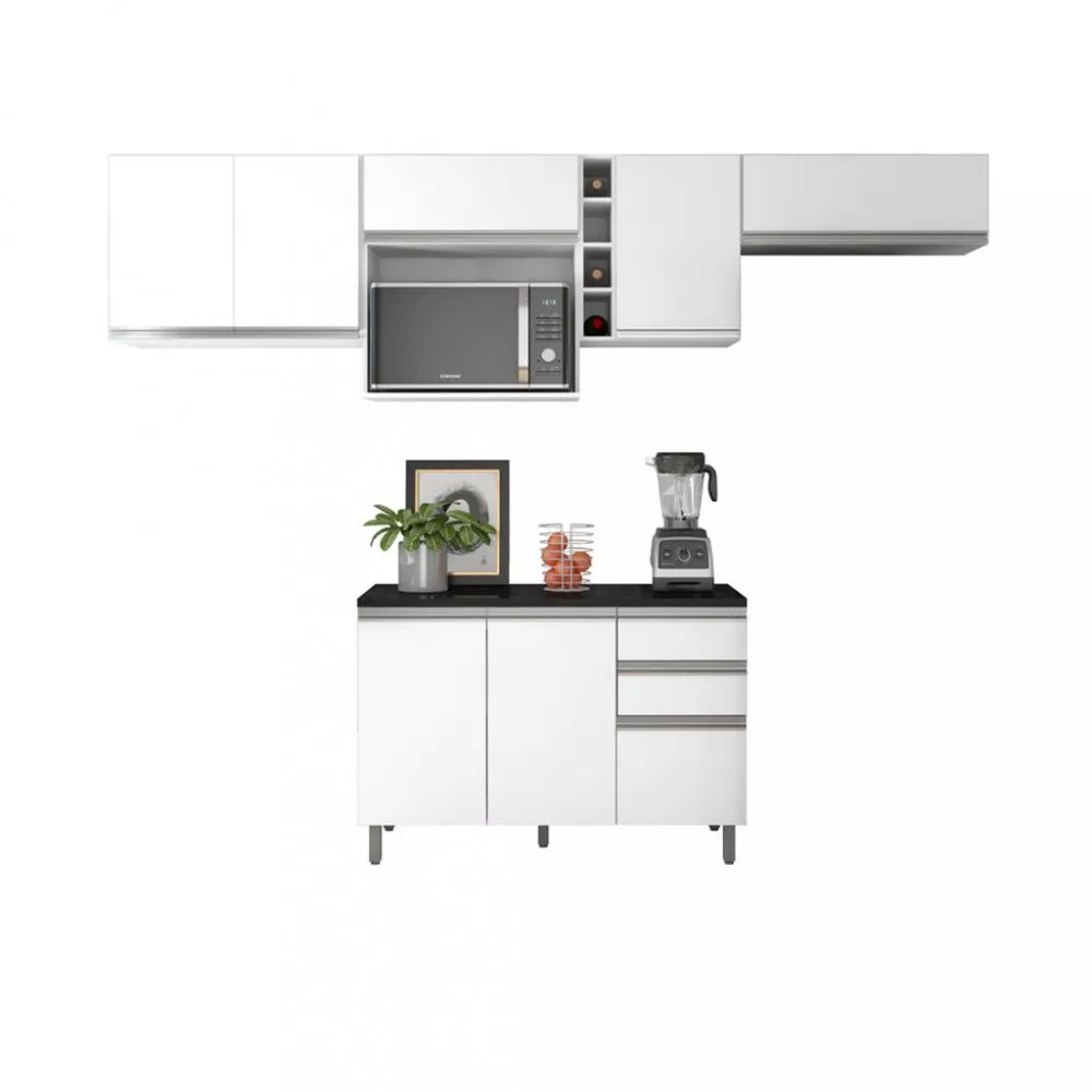 Cozinha Compacta 6 Peças com Tampo Evidence Poliman