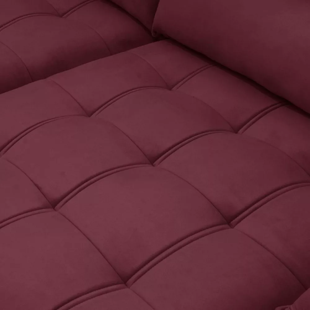 Sofá 4 Lugares Retrátil Reclinável Veludo 280cm Cartaxo Ferguile