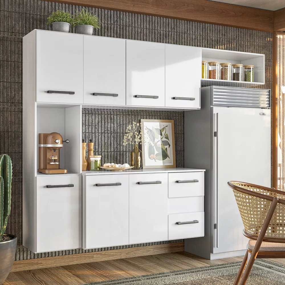 Cozinha Compacta 7 Portas 2 Gavetas Juliete Nicioli