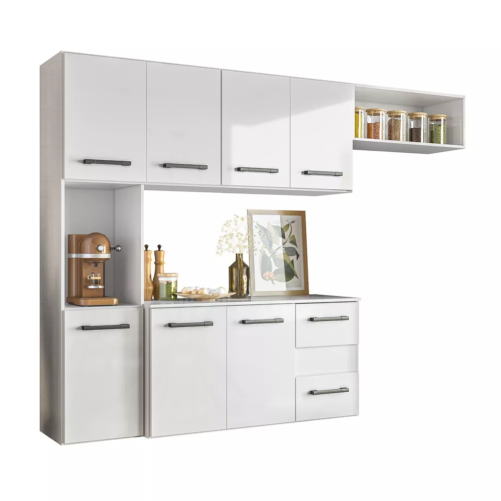Cozinha Compacta 7 Portas 2 Gavetas Juliete Nicioli