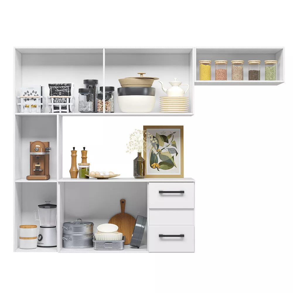 Cozinha Compacta 7 Portas 2 Gavetas Juliete Nicioli