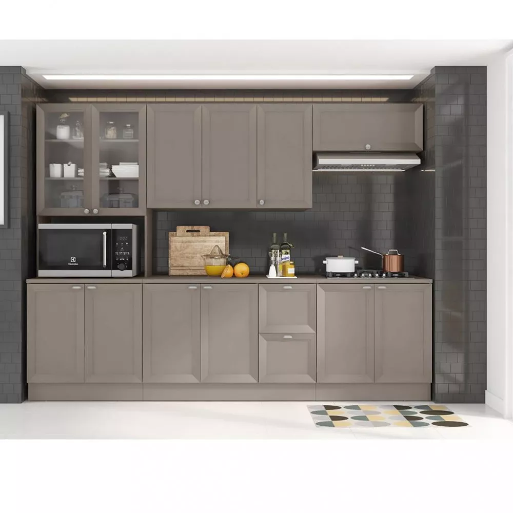 Cozinha Compacta 12 Portas 2 Gavetas Unna Poliman