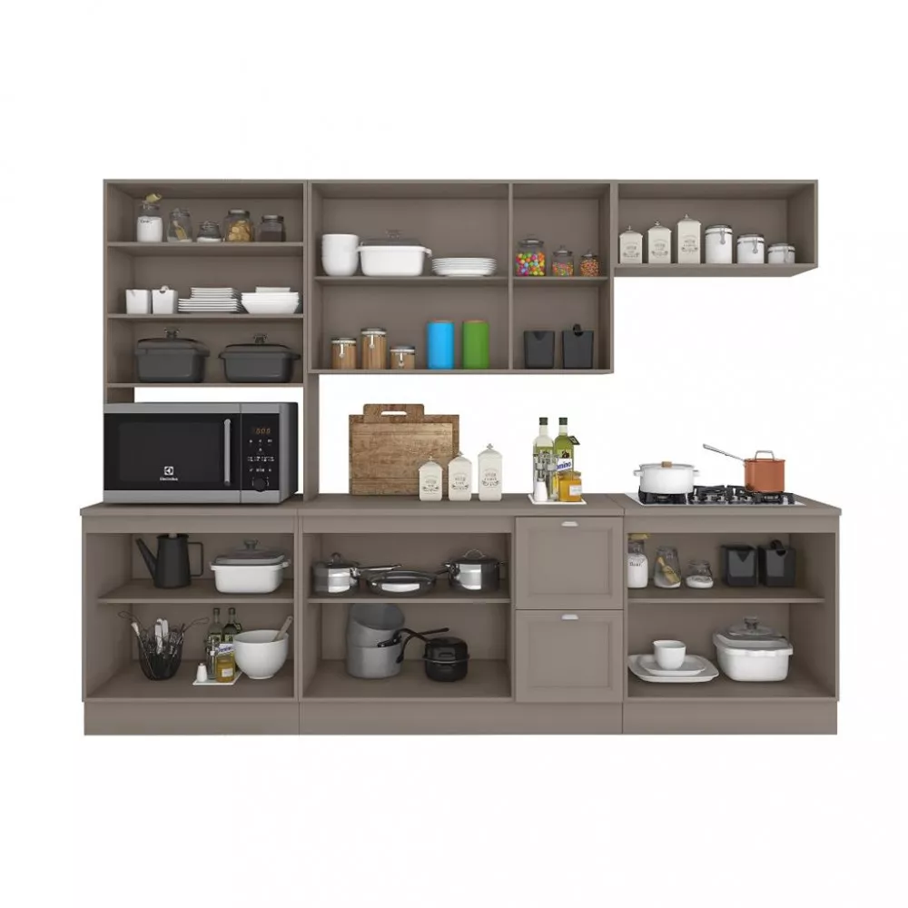 Cozinha Compacta 12 Portas 2 Gavetas Unna Poliman