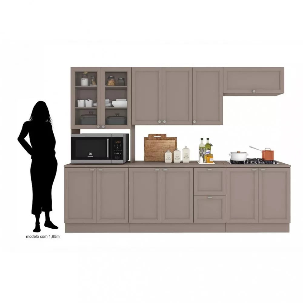 Cozinha Compacta 12 Portas 2 Gavetas Unna Poliman