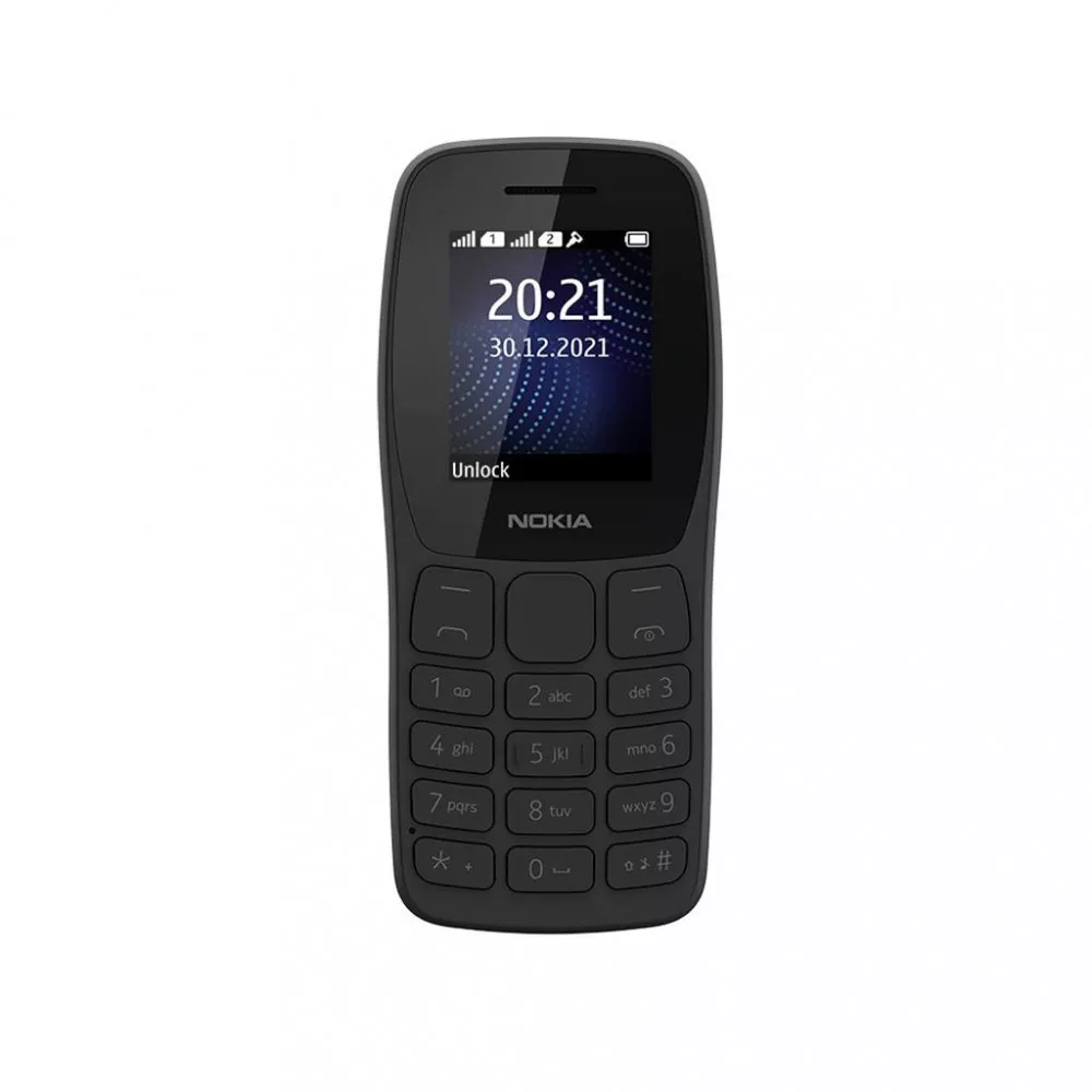 Image 1 of 5 of Celular Nokia 105 Tela 1.8 Dual Chip Rádio FM Lanterna e Jogos pré-instalados NK093
