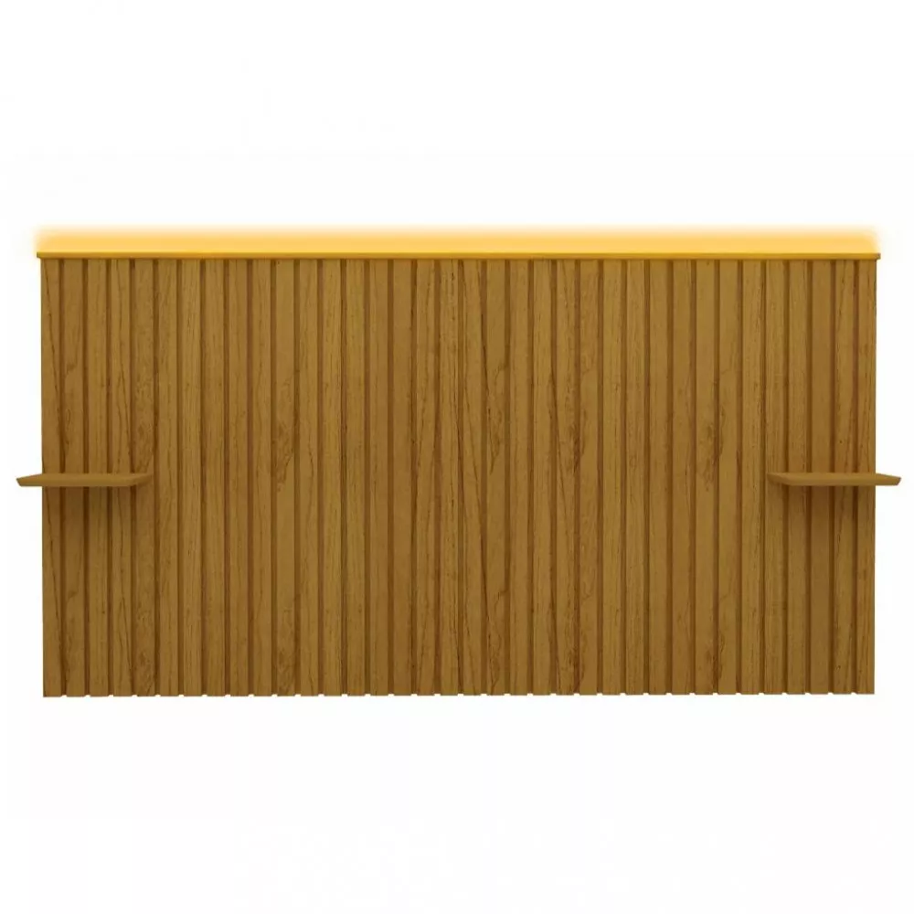 Cabeceira com 2 Prateleiras Led MDF Nobre Gelius