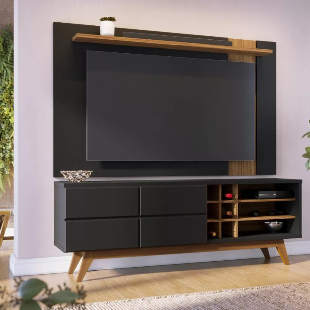 Rack com Painel para TV até 70 Polegadas 2 Portas Noronha Leme Colibri
