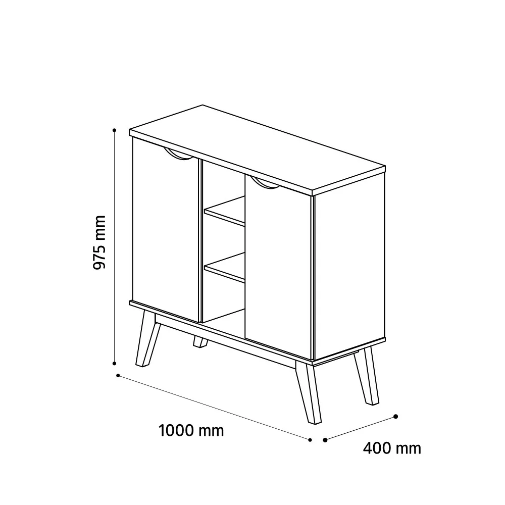 Balcão Multiuso 2 Portas com Tampo Prism Patrimar