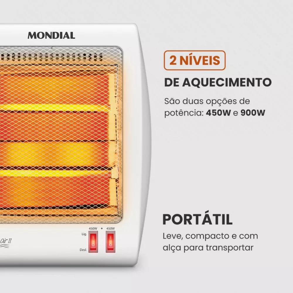 Aquecedor Elétrico Mondial Quartzo A-15