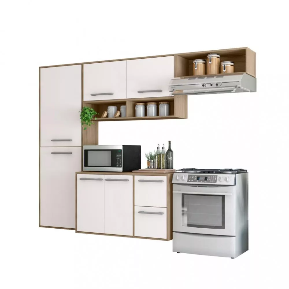 Cozinha Suspensa 7 Portas 1 Gaveta Pequim Poliman