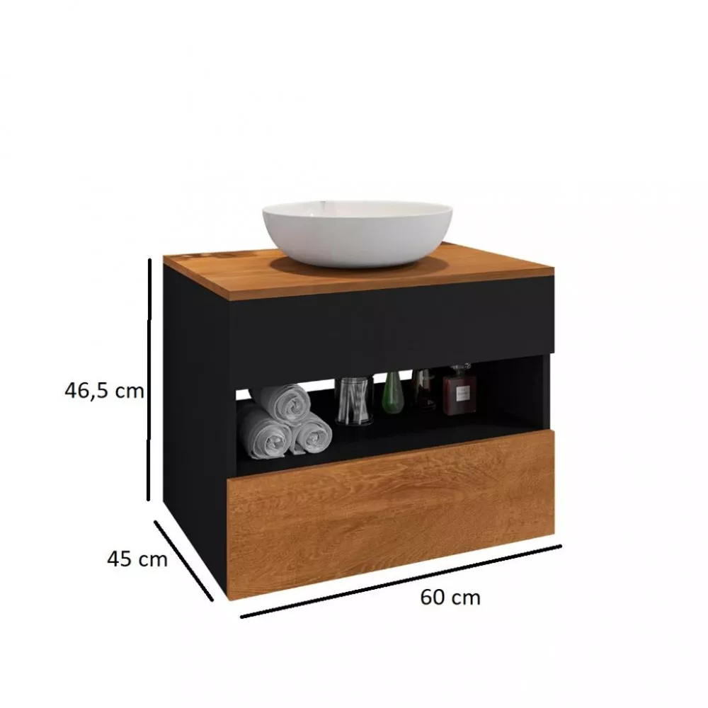 Gabinete para Banheiro com Cuba 1 Gaveta Bali Bechara